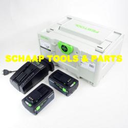 Accupack 18 volt 8,0 Ah ENERGIE-SET 2x accu 8.0 Ah HP-ASI met SCA16 lader in SYS3 M 187 | 577327